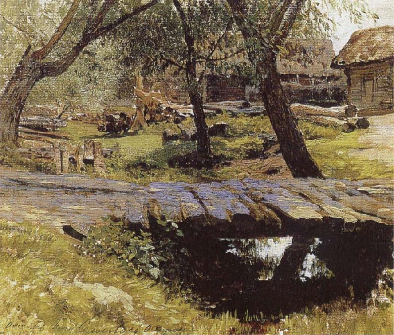 Isaac Levitan Little Bridge,Village of Savinskaya,Study china oil painting image